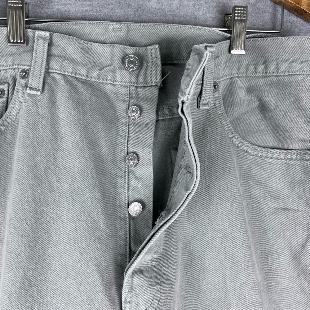 Levis 501 Gray Jeans Made in USA Mens 36x30 Fits 35x30 Button Fly Straight Leg